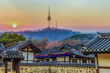 namsangol-hanok-village-and-seoul-tower-seoul-south-korea_616145603
